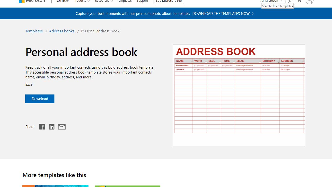 Personal address book - templates.office.com